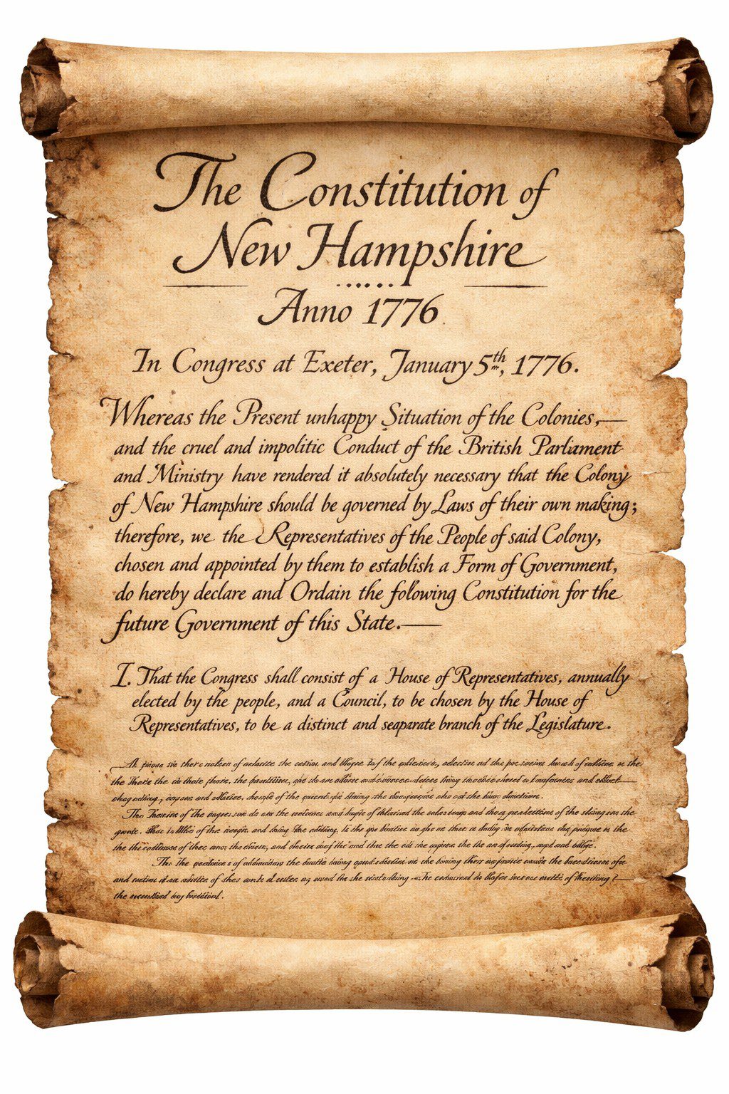 Commemorating the 250th: New Hampshire’s Constitution of 1776